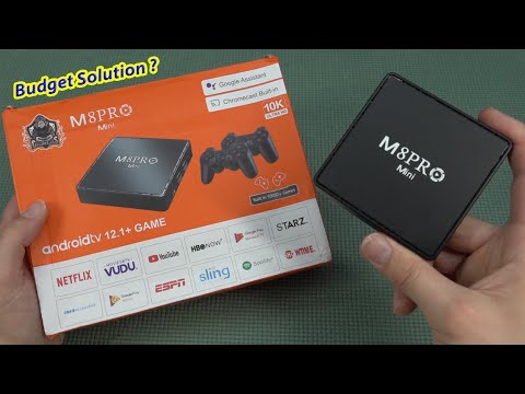 M8PRO Mini 4K Android TV Box with Dual Wireless Gaming Controllers