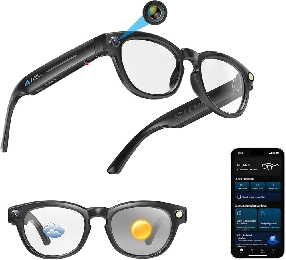 Q8 AI Smart Glasses – Capture, Translate & Stay Connected
