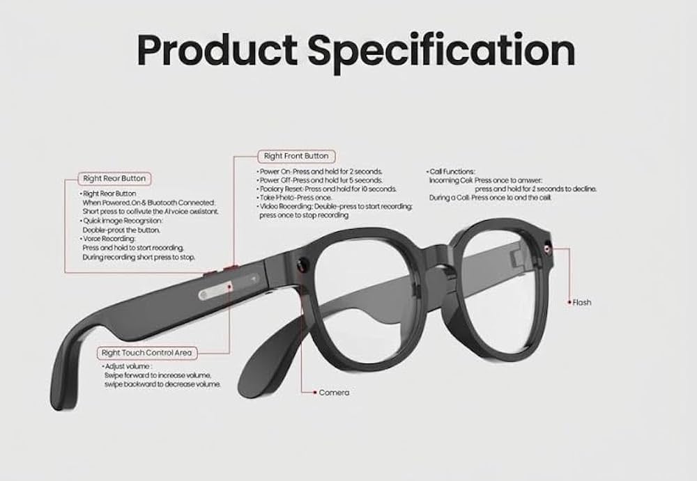Q8 AI Smart Glasses – Capture, Translate & Stay Connected